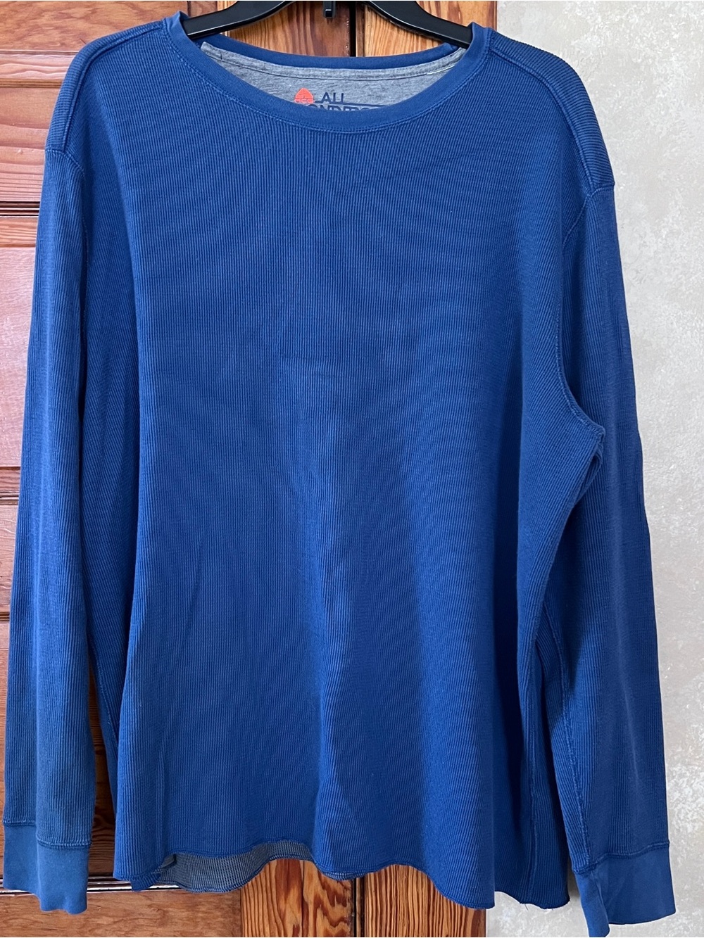 Nike ACG Shirt Mens 2XL Blue Basic Long Sleeve Raglan Thermal Hiking Outdoors